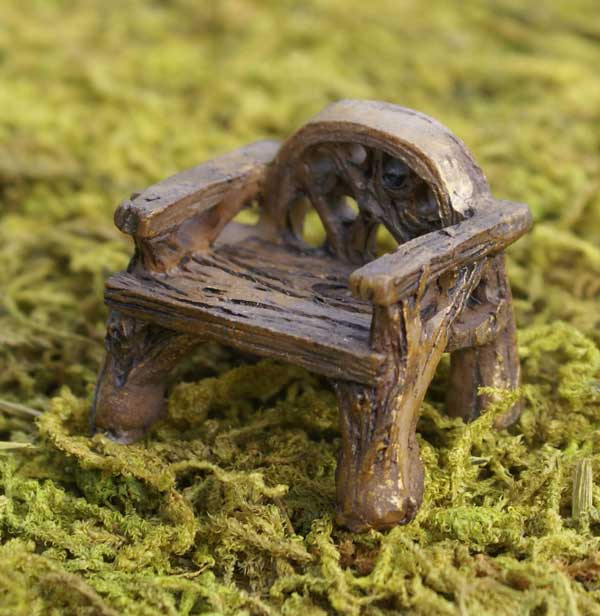 Fiddlehead Miniature Garden: Rustic Chair