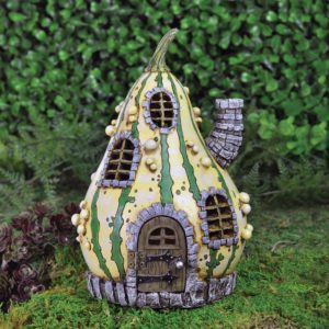Wholesale Fairy Gardens UK- Fiddlehead Striped Gourd House